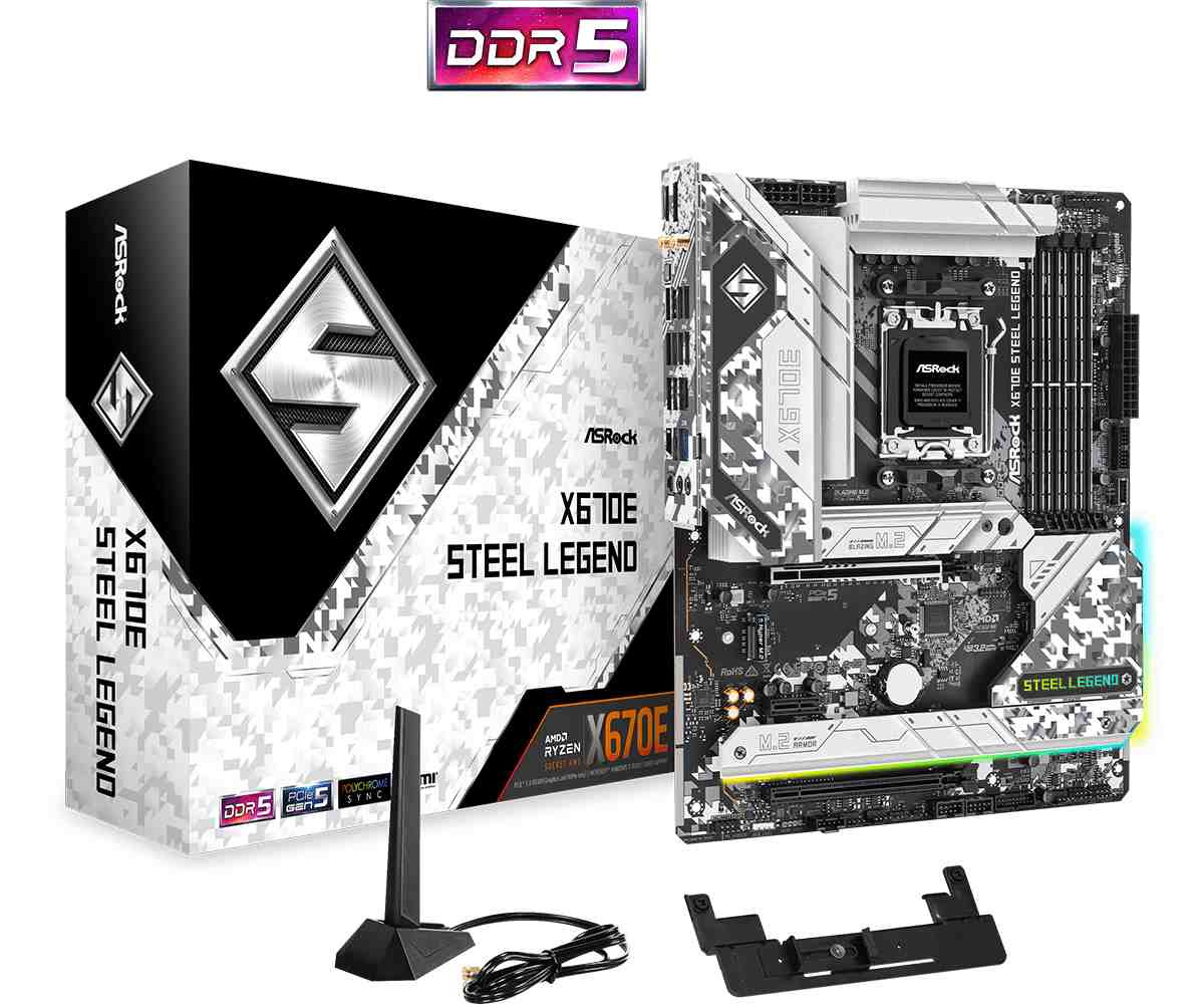 ASRock MB Sc AM5 X670E STEEL LEGEND AMD X670 4xDDR5 1xDP
