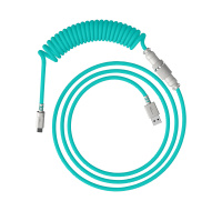 HyperX USB-C Coiled Cable Light Green-White - Příslušenství ke klávesnici