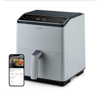 BAZAR - Cosori Dual Blaze 6.4L SMART horkovzdušná  fritéza + 5x špíz a gril. rošt, grey - Poškozený kus