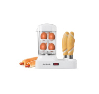 BAZAR - Orava HM-03 hotdogovač s nádstavcem na vaření vajec, 340 W, pro 6 párků, bílá - Poškozený obal (Komplet)