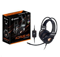 GIGABYTE sluchátka s mikrofonem headset AORUS H5, wired, RGB Lighting, USB/3.5mm