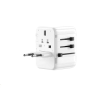 WG - Univerzální cestovní síťová nabíječka GaN pro hlavní světové elektrické sítě / PD 20W / white