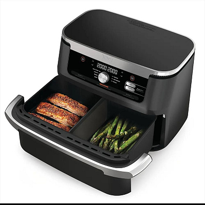 Ninja AF500EU Foodi FlexDrawer horkovzdušná fritéza 10,4 l, DualZone, MegaZone, 7v1