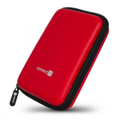 CONNECT IT HardShellProtect pevné skořepinové ochranné pouzdro na 2,5" HDD, červená