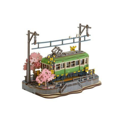 RoboTime 3D dřevěná skládačka Stanice se sakurami