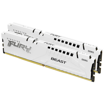 KINGSTON DIMM DDR5 32GB (Kit of 2) 6000MT/s CL30 ECC FURY Beast XMP Bílá