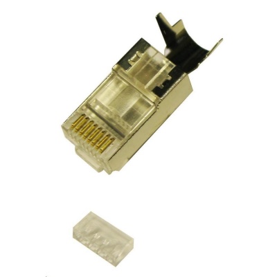 Konektor STP RJ45 (8p8c), Cat6A/Cat7, skládaný, drát (prodej po 10 ks)