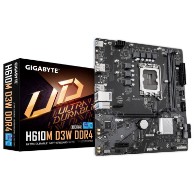 GIGABYTE MB Sc LGA1700 H610M D3W, Intel H610, 2xDDR4, 1xDP, 1xHDMI, mATX