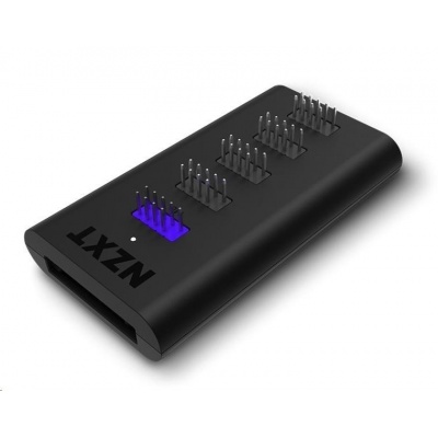 NZXT USB hub AC-IUSBH-M3, interní, 4xUSB 2.0 výstup, 1xUSB 2.0 vstup, 1xSATA, uzavřené magnetické tělo, černá