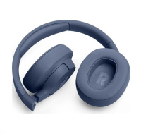 JBL Tune 720BT Blue bezdrátová sluchátka přes uši, Bluetooth 5.3, až 76 hodin a rychlé dobití, modrá