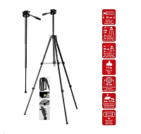 BAZAR - Braun stativ LW 168S (62-168cm, 1500 g, 3-směrná hlava, max.5kg, monopod) - POŠKOZENÝ OBAL