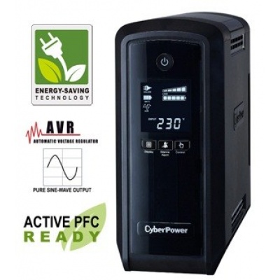 CyberPower PFC SineWave LCD GP UPS 900VA/540W, Schuko zásuvky