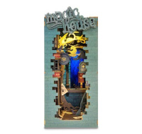 RoboTime Zarážka na knihy miniatura domečku Kouzelnická ulička