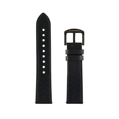 Garett řemínek 22 mm, černý kožený