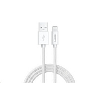 WG - Datový kabel Lightning MFI na USB-A, 2 metry, bílá
