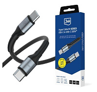 3mk Hyper Cable N-SERIES C to C 1.5m PD 3.0 QC 3.0 20V/5A 100W Black