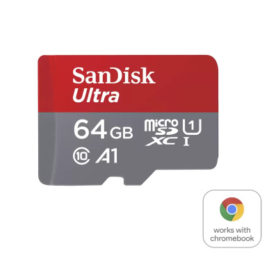 SanDisk MicroSDXC karta 64GB Ultra pro Chromebook (R:160/W:260 MB/s, UHS I, C10, A1)