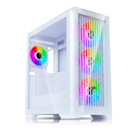 EVOLVEO Ptero Q2G, skříň ATX, 4x ARGB ventilátor, čelní+boční panel sklo, bílá