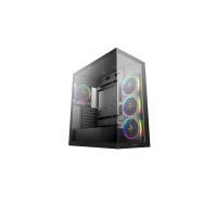 DEEPCOOL Case CG580 4F V2, ATX, Průhledná bočnice, 4x120mm ARGB, černá