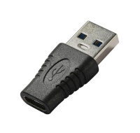 PremiumCord USB redukce USB 3.0 A - USB-C (M/F), černá