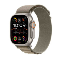 APPLE Watch Ultra 2 GPS + Cellular, 49mm Titanium Case with Olive Alpine Loop - Small