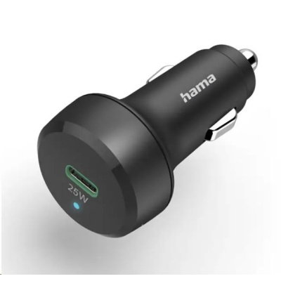 Hama rychlá USB nabíječka do vozidla, USB-C PD/QC 25 W