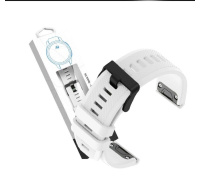 RhinoTech řemínek pro Garmin QuickFit sportovní silikonový 26mm bílý