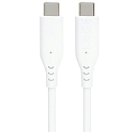 PREMIUMCORD Kabel USB-C na USB-C, 60W, 480Mbps, silikonový, bílý, 1,5m