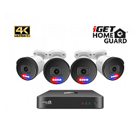 BAZAR iGET HOMEGUARD HGNVK88504 - PoE 4K UltraHD NVR CCTV 8CH + 4x kamera - poškozený obal