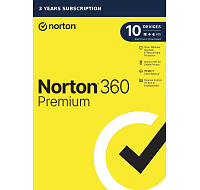 NORTON 360 PREMIUM 75GB +VPN 1 uživatel pro 10 zařízení na 3 roky ESD 1+1 (50%)