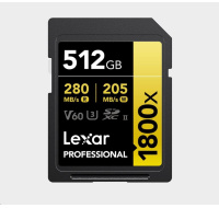 Lexar SDXC Pro 1800x U3 UHS-II R280/W210 (V60) 512GB