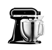 KitchenAid Artisan 5KSM185PSEMS Kuchyňský robot - 10 rychlostí, planetární systém, celokovová konstrukce, lesklá černá