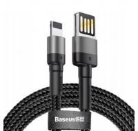 Baseus Cafule (Special Edition) nabíjecí / datový kabel USB na Lightning 2,4A 1m, šedá-černá