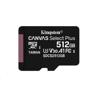 Kingston MicroSDXC karta 512GB Canvas Select Plus 100R A1 C10 - 1 ks