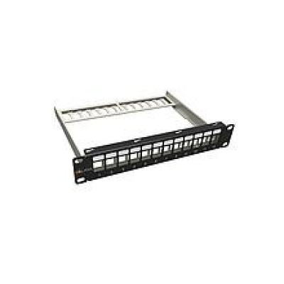 Solarix 10" modulární neosazený patch panel Solarix 12 portů 1U SX12M-0-STP-BK-UNI-N-10