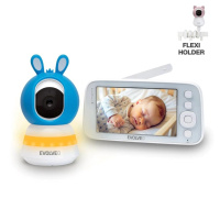 EVOLVEO Baby Monitor N5, Set videochůvičky s 360° dohledem, obousměrnou komunikací a ukolébavkami, modrá