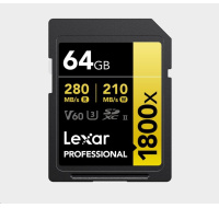 Lexar SDXC Pro 1800x U3 UHS-II R280/W210 (V60) 64GB