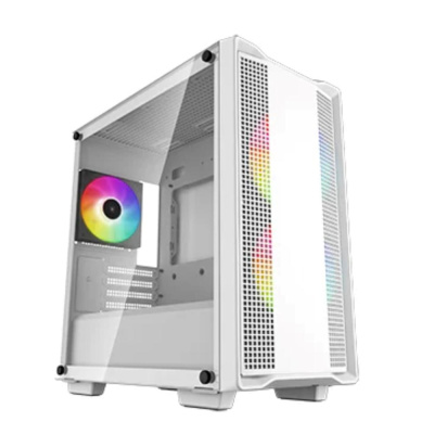DEEPCOOL Case CC360 WH ARGB, mATX, Průhledná bočnice, 3x120mm Fan, bílá