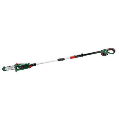 BOSCH UniversalChainPole 18, akumulátorový teleskopický prořezávač větví, 18 V, lišta 20 cm, rychlost řezu 4 m/s