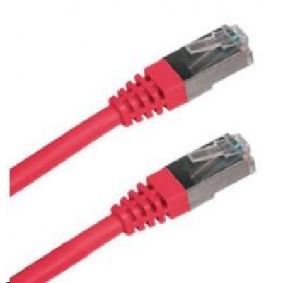 Patch kabel Cat6A, S-FTP - 3m, červený