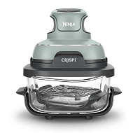 Ninja FN101EUSG Crispi, přenosná horkovzdušná fritéza, 4v1,zelená,příkon 1700 W, skleněné nádoby 1,4 l a 3,8 l, bez PFAS