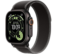 Apple Watch Ultra 3 GPS + Cellular 49mm Black Titanium Case with Black/Charcoal Trail Loop - S/M