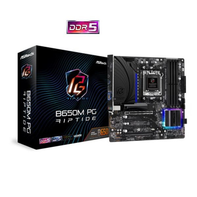 BAZAR - ASRock MB Sc AM5 B650M PG Riptide, AMD B650, 4xDDR5, 1xDP, 1xHDMI, mATX - Po opravě (Bez příšlušenství)