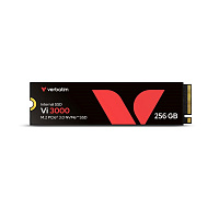 VERBATIM SSD Vi3000 Internal PCIe NVMe M.2 SSD 256GB , W 1300/ R 3300 MB/s
