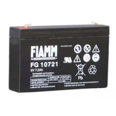 Baterie - Fiamm FG10721 (6V/7,2Ah-Faston 187), životnost 5let