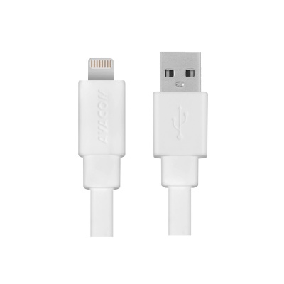 AVACOM MFI-120W kabel USB - Lightning, MFi certifikace, 120cm, bílá