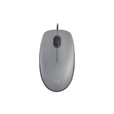 Logitech myš Corded M110 tichá, šedá, EMEA