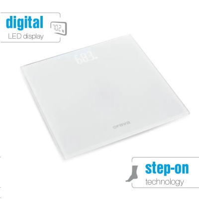 BAZAR - Orava osobní digitální váha, do 180 kg, LED displej, automatické zapnutí dotykem chodidla - Poškozený obal (Komp