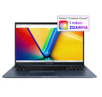 ASUS NTB Vivobook 15 (X1502VA-BQ1261W), i5-13420H, 15.6" FHD, 16GB, 512GB SSD, UHD, W11 Home, Quiet Blue