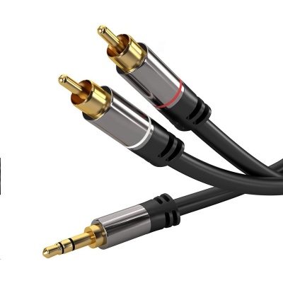 PREMIUMCORD kabel, Jack 3.5mm-2xCINCH M/M 3m